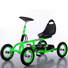 Детский карт M 1697-5-2, надувные колеса, зеленый